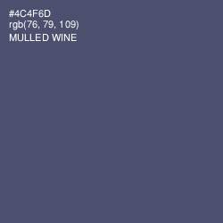 #4C4F6D - Mulled Wine Color Image