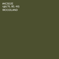 #4C502E - Woodland Color Image