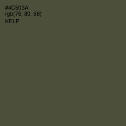 #4C503A - Kelp Color Image