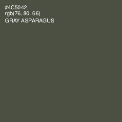 #4C5042 - Gray Asparagus Color Image