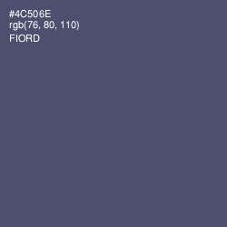 #4C506E - Fiord Color Image