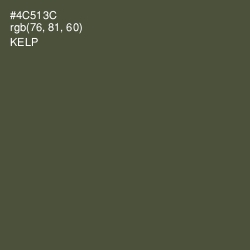 #4C513C - Kelp Color Image