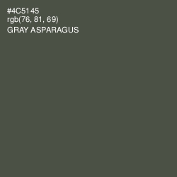 #4C5145 - Gray Asparagus Color Image