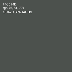 #4C514D - Gray Asparagus Color Image