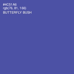 #4C51A6 - Butterfly Bush Color Image