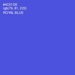 #4C51DE - Royal Blue Color Image