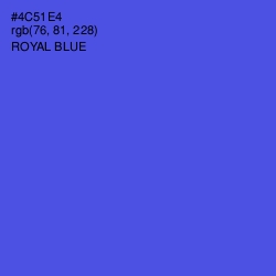 #4C51E4 - Royal Blue Color Image