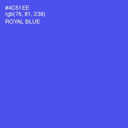 #4C51EE - Royal Blue Color Image