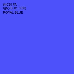 #4C51FA - Royal Blue Color Image