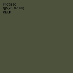 #4C523C - Kelp Color Image