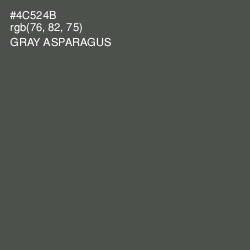 #4C524B - Gray Asparagus Color Image