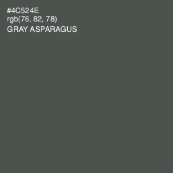 #4C524E - Gray Asparagus Color Image