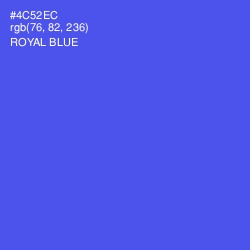 #4C52EC - Royal Blue Color Image