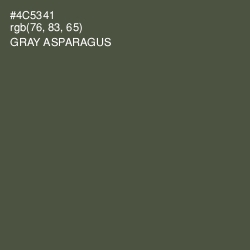 #4C5341 - Gray Asparagus Color Image