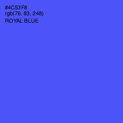 #4C53F8 - Royal Blue Color Image