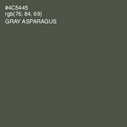 #4C5445 - Gray Asparagus Color Image