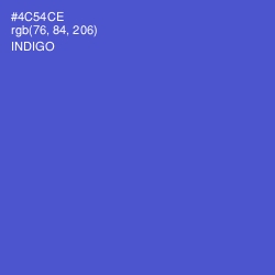 #4C54CE - Indigo Color Image