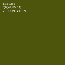 #4C550B - Verdun Green Color Image