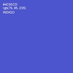 #4C55CD - Indigo Color Image