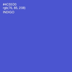 #4C55D0 - Indigo Color Image