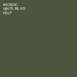 #4C563C - Kelp Color Image