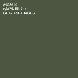 #4C5640 - Gray Asparagus Color Image