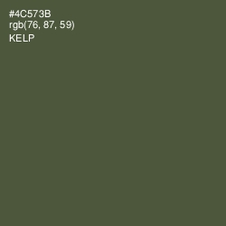 #4C573B - Kelp Color Image