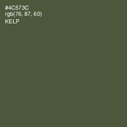 #4C573C - Kelp Color Image