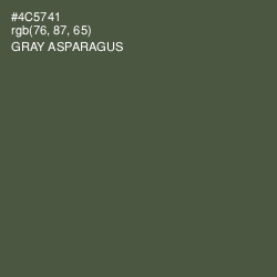 #4C5741 - Gray Asparagus Color Image