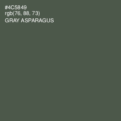 #4C5849 - Gray Asparagus Color Image