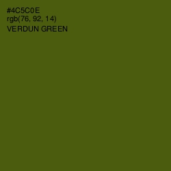 #4C5C0E - Verdun Green Color Image