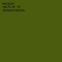 #4C5C0F - Verdun Green Color Image