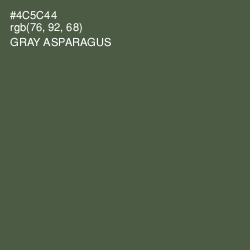 #4C5C44 - Gray Asparagus Color Image