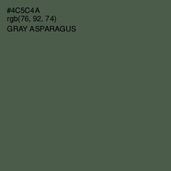 #4C5C4A - Gray Asparagus Color Image