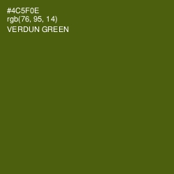 #4C5F0E - Verdun Green Color Image