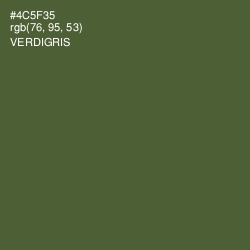 #4C5F35 - Verdigris Color Image