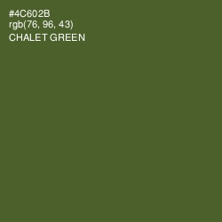 #4C602B - Chalet Green Color Image