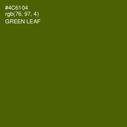 #4C6104 - Green Leaf Color Image