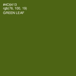 #4C6413 - Green Leaf Color Image