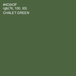 #4C643F - Chalet Green Color Image