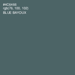 #4C6466 - Blue Bayoux Color Image