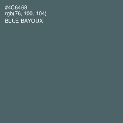 #4C6468 - Blue Bayoux Color Image