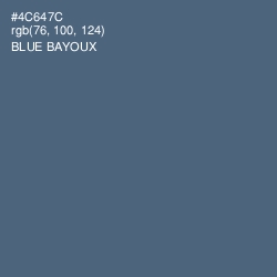 #4C647C - Blue Bayoux Color Image