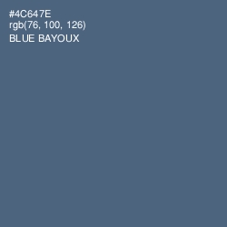 #4C647E - Blue Bayoux Color Image