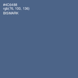 #4C6488 - Bismark Color Image