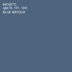 #4C657C - Blue Bayoux Color Image