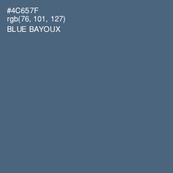 #4C657F - Blue Bayoux Color Image