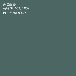 #4C6664 - Blue Bayoux Color Image