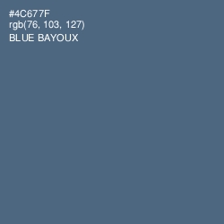 #4C677F - Blue Bayoux Color Image