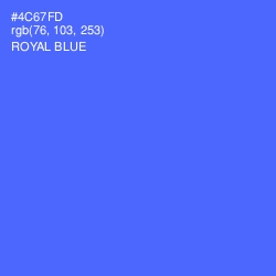 #4C67FD - Royal Blue Color Image